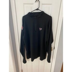Atlanta Falcons Pullover Men 3XL Black 60th Anniversary Quarter Zip Mock Neck‎
